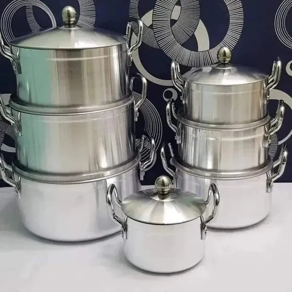 Aluminium Cookware Set 7 Pots 7 Lids at Kamukunji Utensils