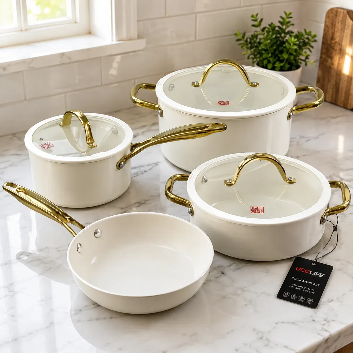 Ceramic Marble Cookware Set 11pc in a Kenyan kitchen context