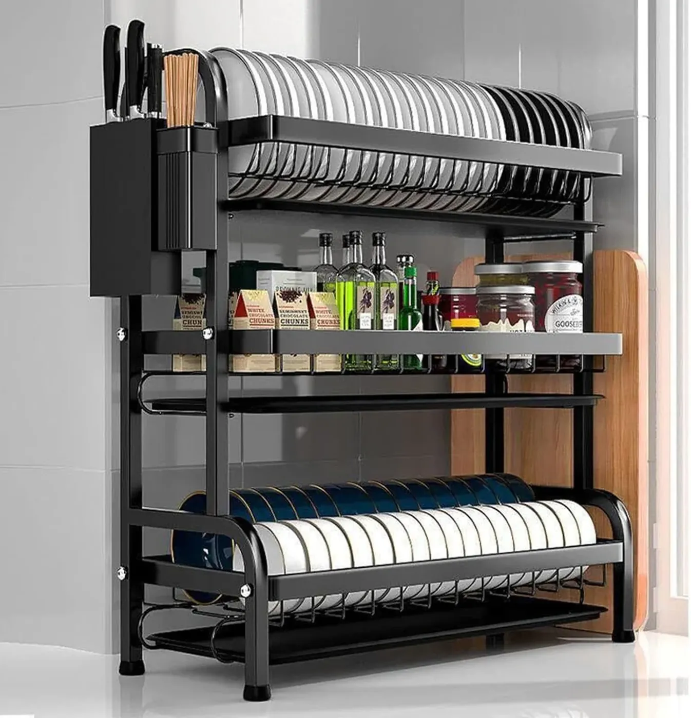 3-Tier Stainless Dish Rack at Kamukunji Utensils