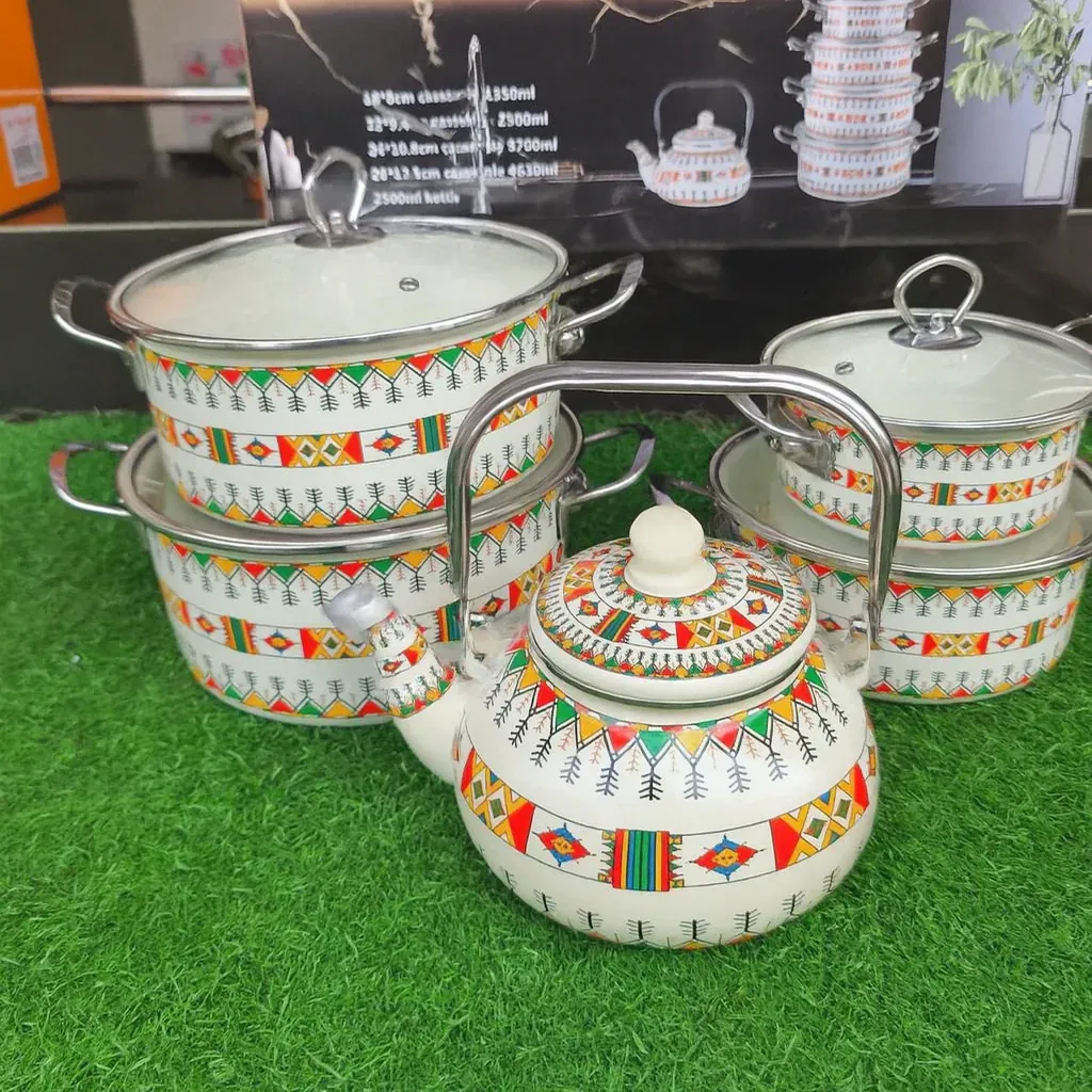 Enamel Cookware Set with Kettle at Kamukunji Utensils