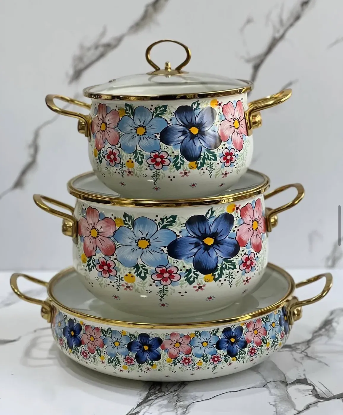 Enamelware Casserole Set 3pc at Kamukunji Utensils