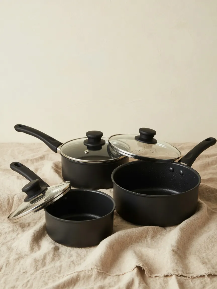 Non-stick Saucepan Set 3pc at Kamukunji Utensils