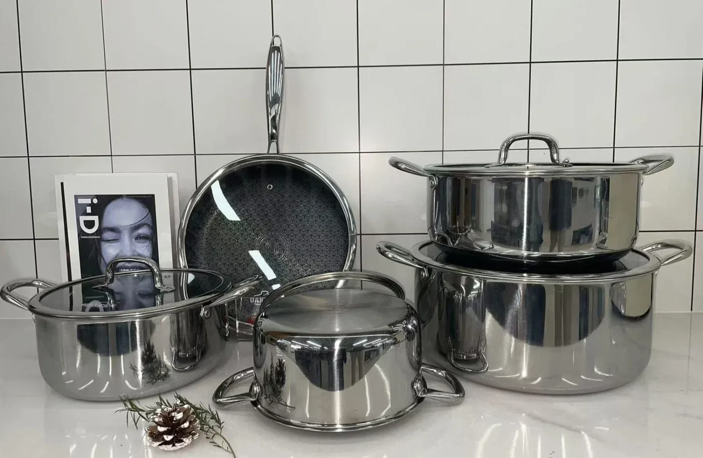 Stainless Cookware Set with Kettle 6pc in a Kenyan kitchen context