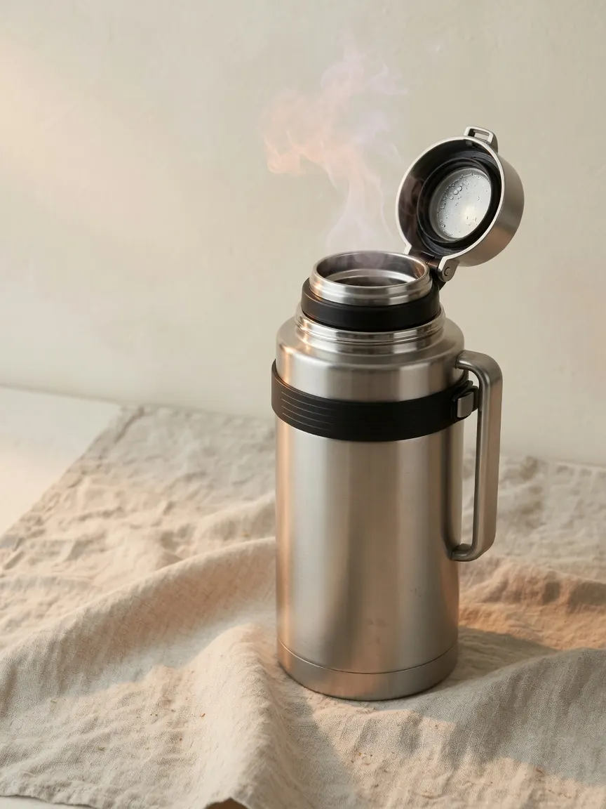 Gold Thermal Flask Set 1L and 1.3L in a Kenyan kitchen context